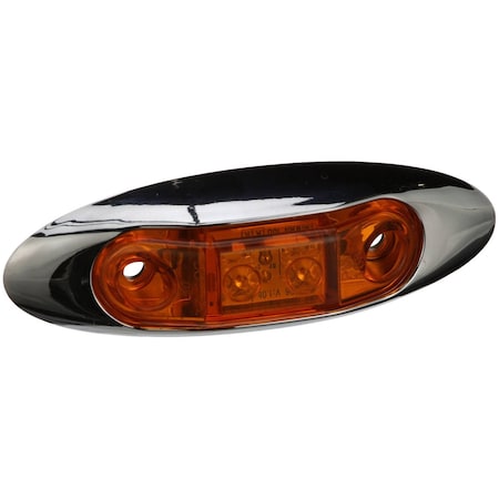 Peterson LIGHTSCLEARANCE AND TAIL RV LED Oblong 395 Inch Length x 135 Inch Width Amber Lens Surface Mo V168XA